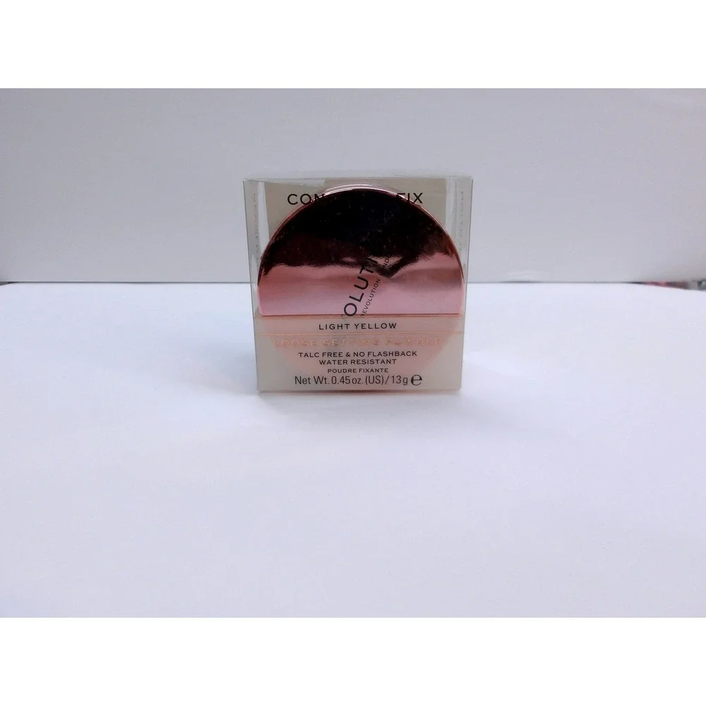 Revolution Conceal & Fix Loose Setting Powder Light Yellow Talc Free 13g/#26823